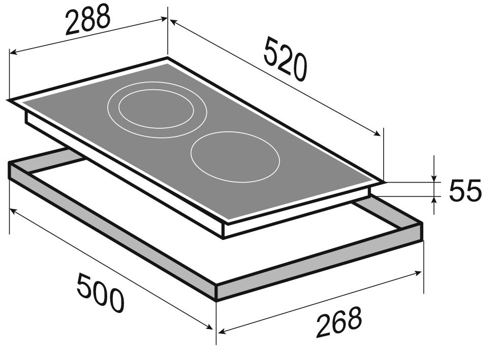 Схема встраивания с размерами