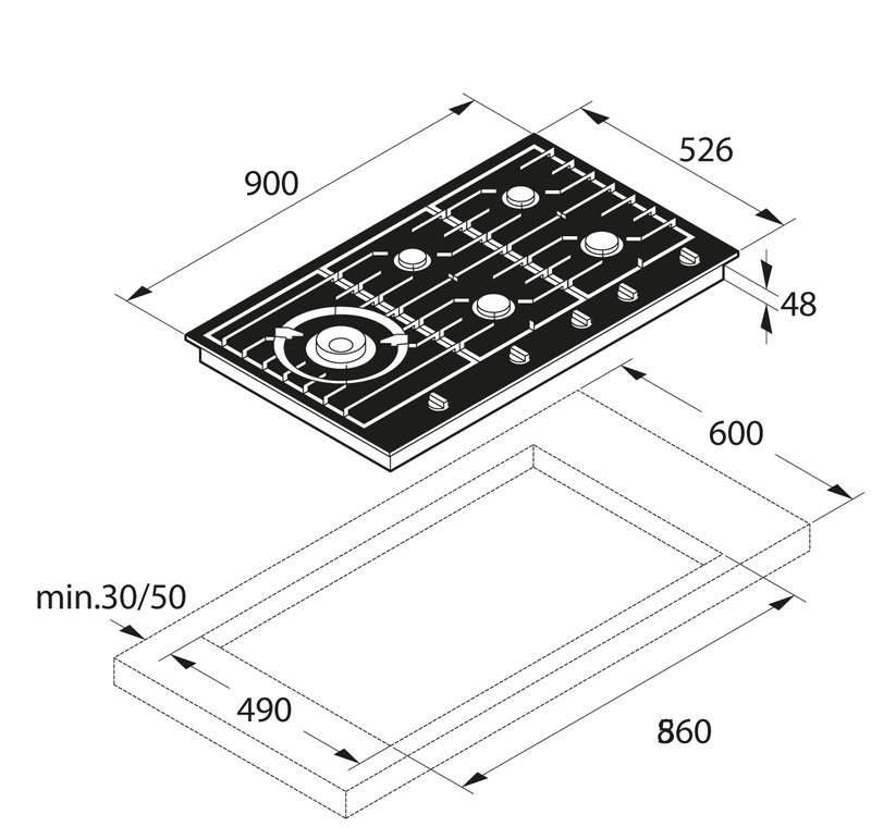 Размеры варочных панелей Asko
