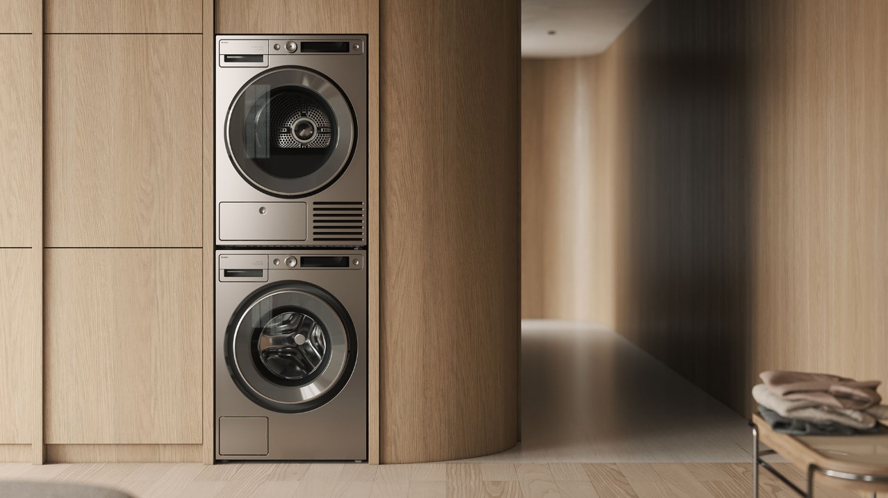 Как установить сушильную машину Asko в колонну