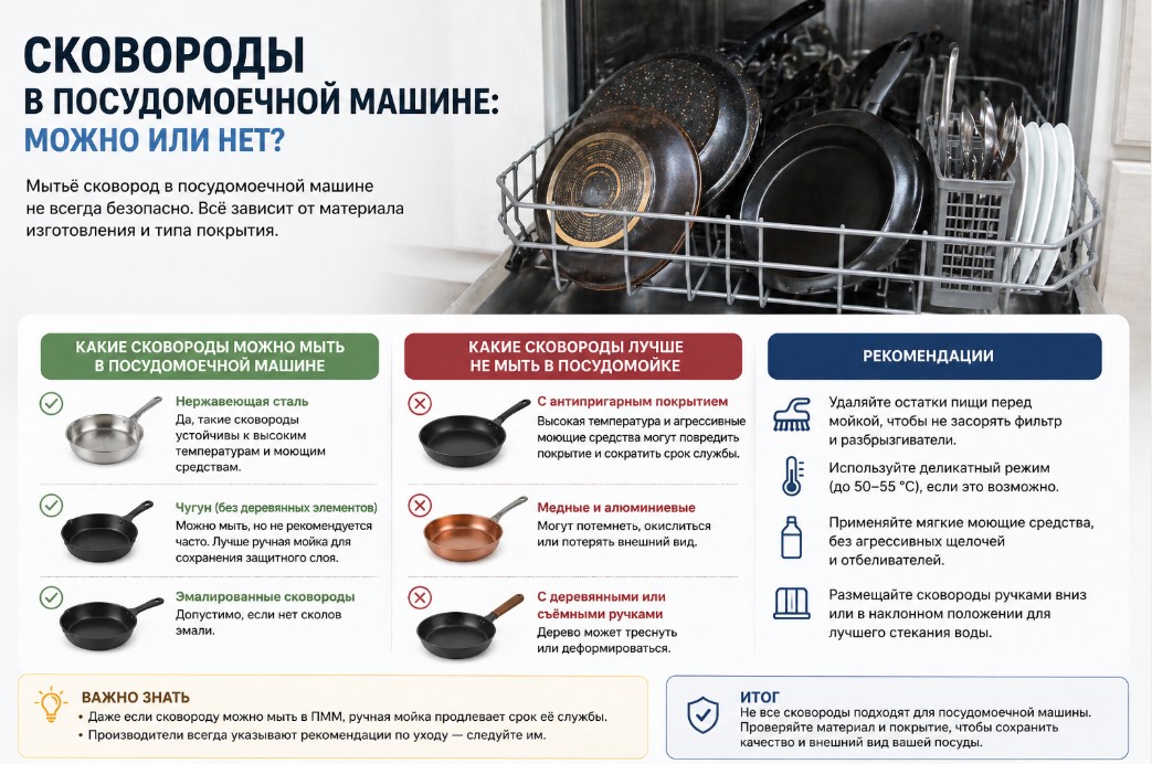 Что можно мыть в посудомоечной машине