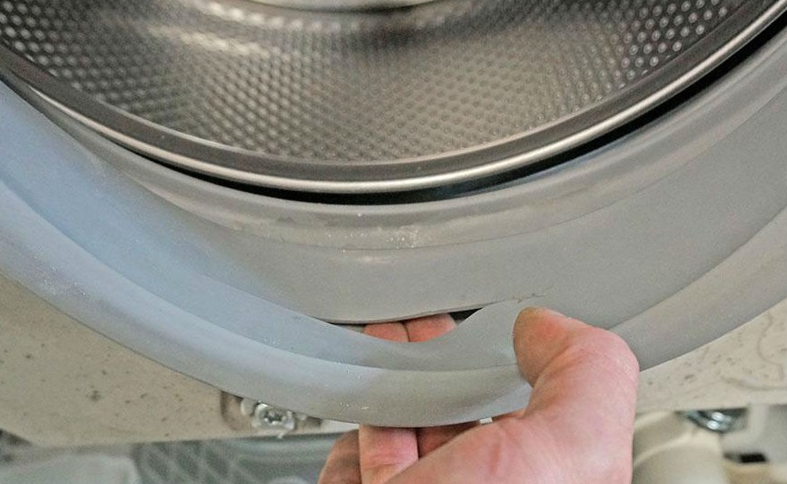 Как снять уплотнительную резинку стиральной машины 