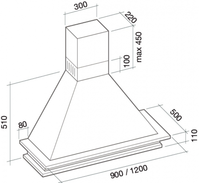 Размер большой вытяжки 120 см ширина Вытяжка 120 см ширина