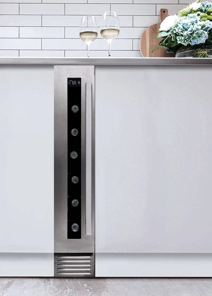 узкий винный холодильник 15 см ширина 82 высота