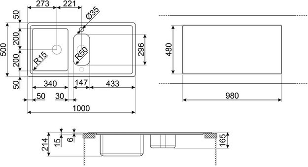 Мойка Smeg LDR102-2 (preview 3)