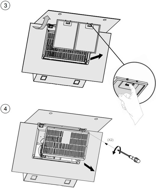 Вытяжка Pando P-730/90 CR NE+BL V. 1050 SEC PLUS (preview 5)