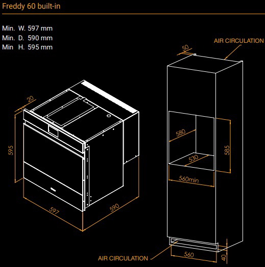 Встраиваемый шкаф шоковой заморозки Irinox Freddy 60 HF602350008 (полированная медь/черный) (preview 11)