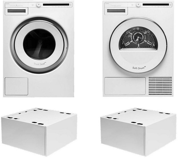 Asko Classic 12 (стиральная машина W2086C.W/3 + сушильная машина T208H.W + напольный ящик HPS5323W (2 шт)) (preview 1)