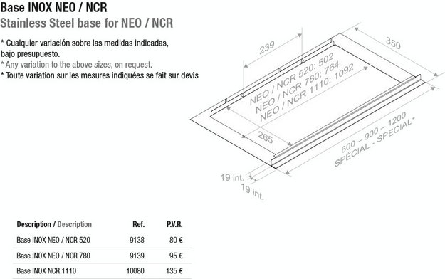 Встраиваемая вытяжка Pando NEO/78 INOX V. 830 SEC (preview 3)