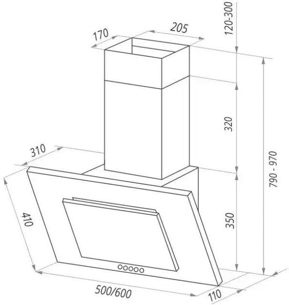 Кухонная вытяжка MAUNFELD Tower C 50 бежевый (preview 11)