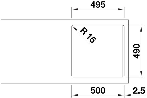 Мойка BLANCO NAYA 5 Silgranit белый (preview 3)