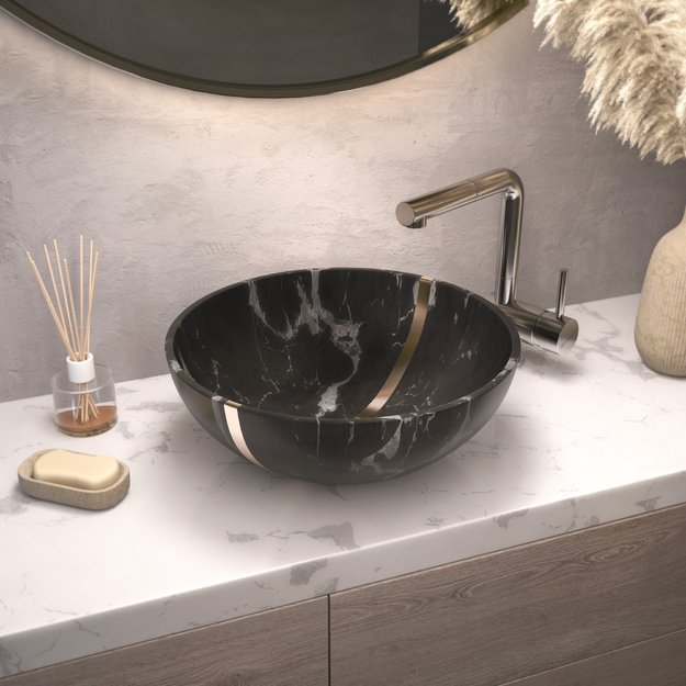 Раковина для ванны Omoikiri Hitomi-BL Marble (preview 2)