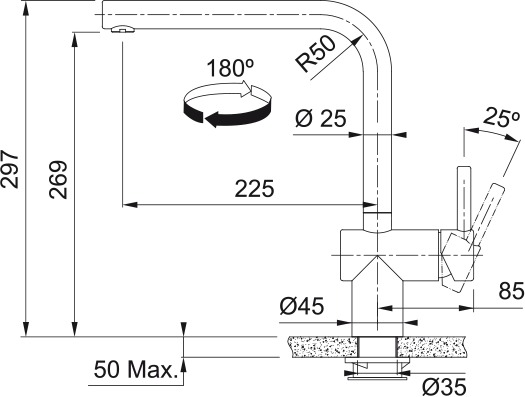 Смеситель Franke Atlas Neo Sensor нержавеющая сталь (preview 5)