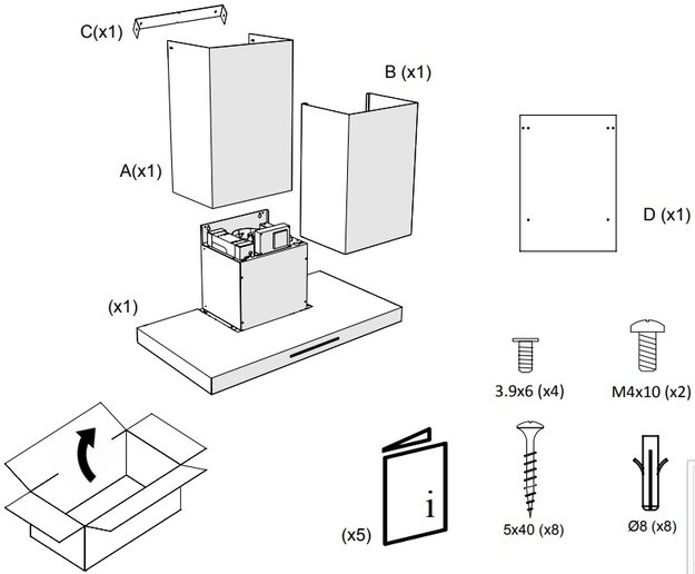 Вытяжка Pando P-401/90 IX V.750 SEC 230/50 (preview 4)