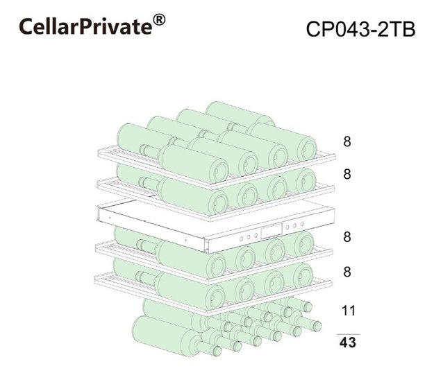 Встраиваемый под столешницу винный шкаф CellarPrivate CP043-2TB (фото 10) Встраиваемый под столешницу винный шкаф CellarPrivate CP043-2TB (preview 10)