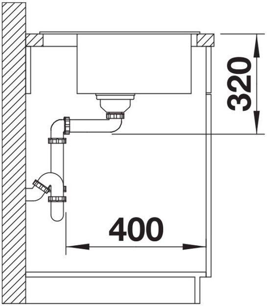 Мойка BLANCO DALAGO 5 Silgranit черный, клапан-автомат (preview 7)