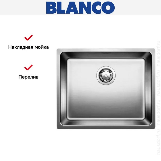 Мойка Blanco Andano 500-U нержавеющая сталь (preview 6)