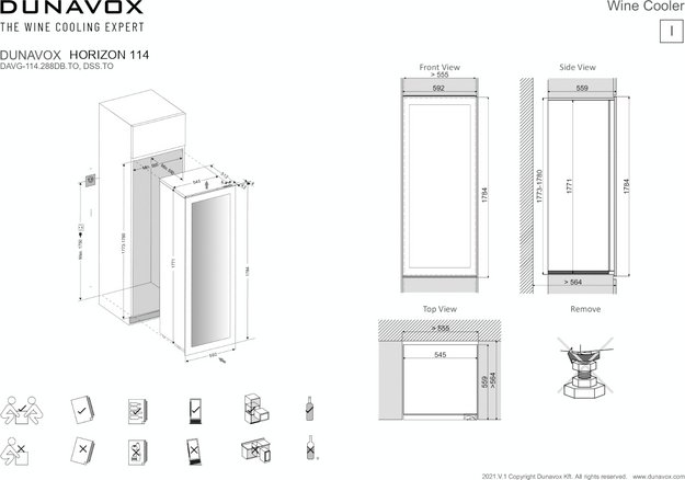 Встраиваемый винный шкаф Dunavox DAVG-114.288DMB.TO (фото 8) Встраиваемый винный шкаф Dunavox DAVG-114.288DMB.TO (preview 8)