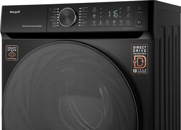 Стиральная машина Weissgauff WM 59411 Direct Drive Inverter Steam Matt Black (preview 6)