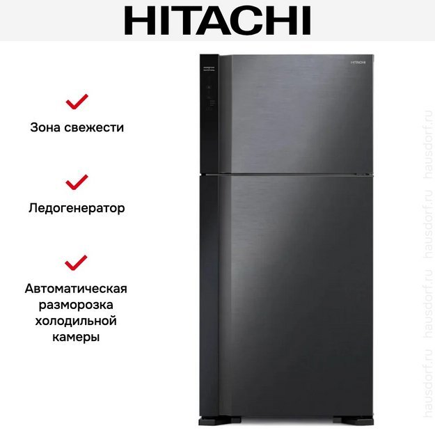 Холодильник Hitachi R-V 660 PUC7-1 BBK (preview 4)