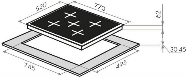 Электрическая варочная панель MAUNFELD EVCE.775.SM.T-BK (preview 10)