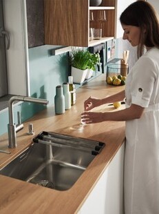 Мойка Blanco Solis 500-U нержавеющая сталь полированная клапан-автомат InFino 526122 (preview 8)