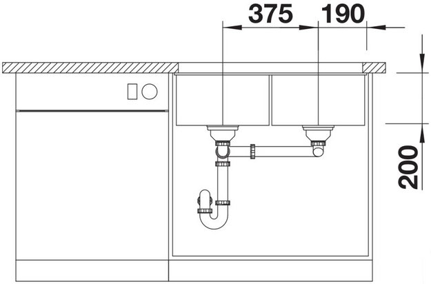 Мойка BLANCO SUBLINE 350/350-U Silgranit черный (preview 5)