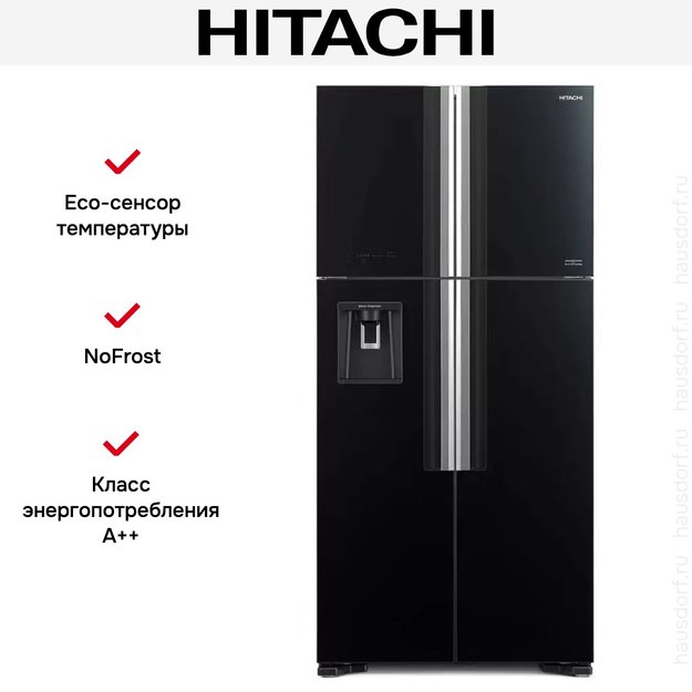 Холодильник Hitachi R-W 660 PUC7 GBK (preview 6)
