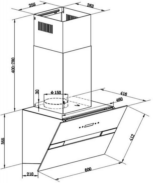 Кухонная вытяжка MAUNFELD Mersey 60 белый\вставка сатин (preview 20)