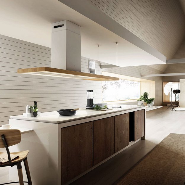 Вытяжка Elica Био Остров Белый и Дуб с аспирацией 120х53 (Bio Island WH/A/120X53 Rovere) (preview 6)
