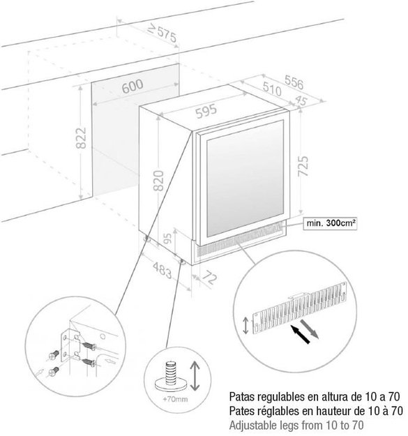 Встраиваемый винный шкаф Pando PVMBP 60-45 PAL (preview 3)