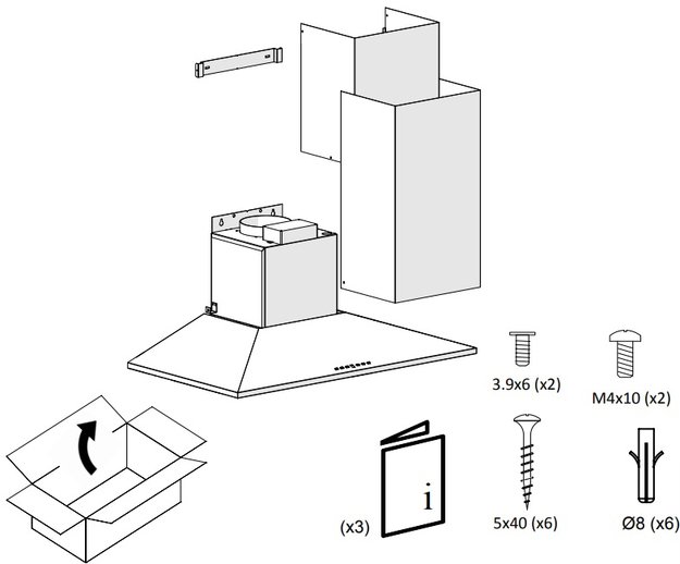 Вытяжка Pando P-221/90 IX 730 E.C.S. 230/50 (preview 4)