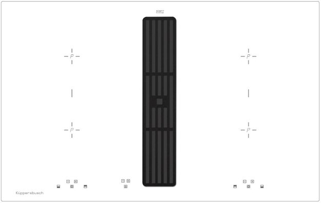 Варочная панель с вытяжкой Kuppersbusch KMI 8500.0 WR Black Velvet (preview 1)