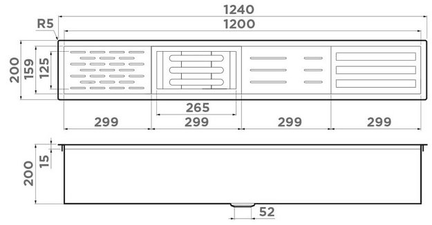 Встраиваемая сушка для посуды с вставками Omoikiri DRY-01 GM (preview 4)