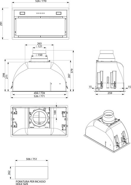 Вытяжка Falmec BUILT IN BURANO PLUS 70 BK (preview 2)