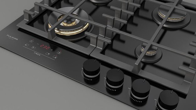 Газовая варочная панель Fulgor Milano FCLH 604 G T WK BK (preview 4)