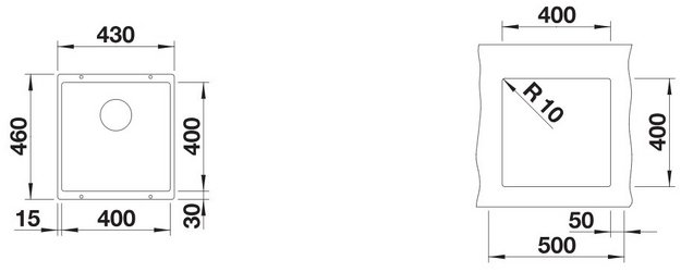 Мойка Blanco ROTAN 400-U Silgranit вулканический серый (preview 3)