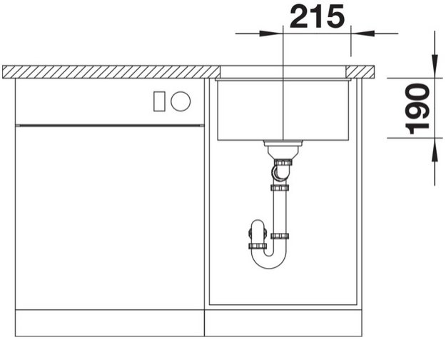 Мойка BLANCO SUBLINE 400-U Silgranit вулканический серый (preview 8)