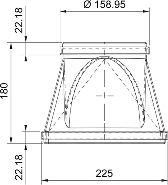 Переходник прямоугольн./круглый Faber RRC 220х90мм (фото 2) Переходник прямоугольн./круглый Faber RRC 220х90мм (preview 2)