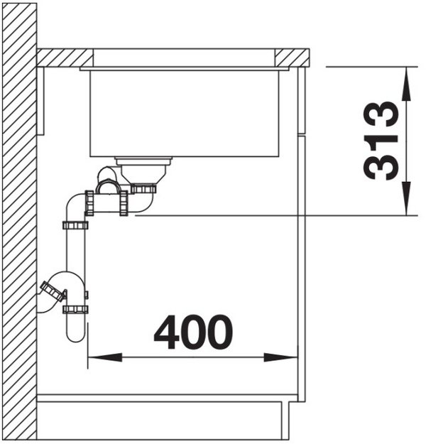 Мойка BLANCO SUBLINE 340/160-U Silgranit алюметаллик, чаша слева (фото 5) Мойка BLANCO SUBLINE 340/160-U Silgranit алюметаллик, чаша слева (preview 5)