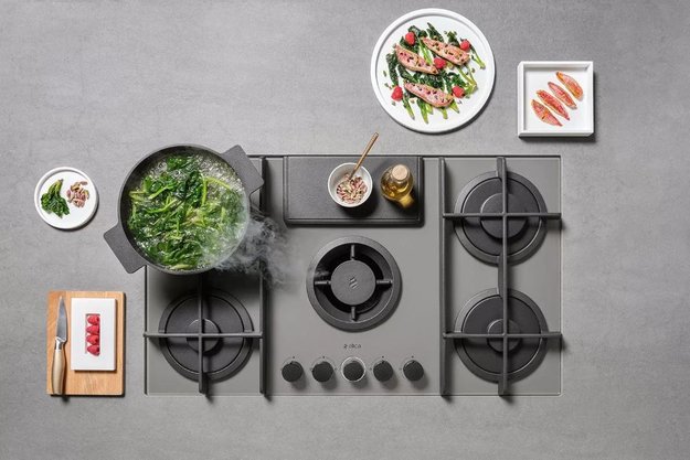 Варочная панель с вытяжкой Elica NIKOLATESLA FLAME GR/A/88 (preview 1)