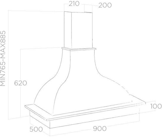 Вытяжка Elica MEMPHIS WH/A/90 FRASSINO (preview 2)