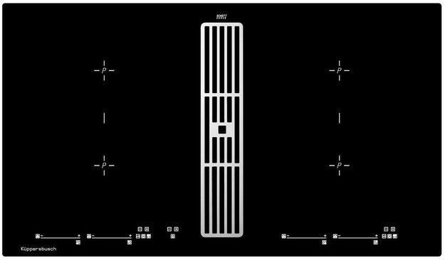 Варочная панель с вытяжкой Kuppersbusch KMI 9800.0 SR Silver Chrome (preview 1)