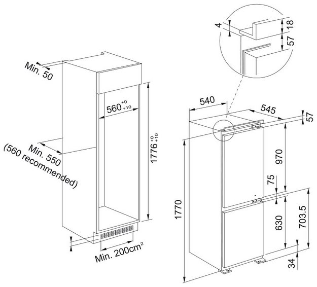Встраиваемый холодильник Franke FCB 320 S NE E (preview 2)