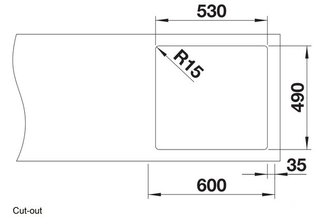 Мойка BLANCO ANDANO 500-IF/A нержавеющая сталь, клапан-автомат (preview 7)