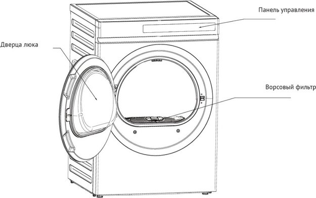 Сушильная машина Korting KD 60IHP83 GR (preview 3)