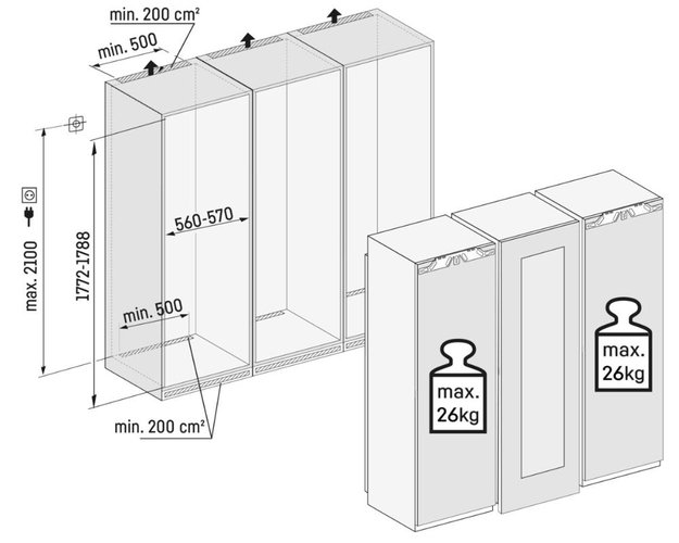 Встраиваемый холодильник Liebherr IXRFW 5153 Prime BioFresh NoFrost (фото 4) Встраиваемый холодильник Liebherr IXRFW 5153 Prime BioFresh NoFrost (preview 4)