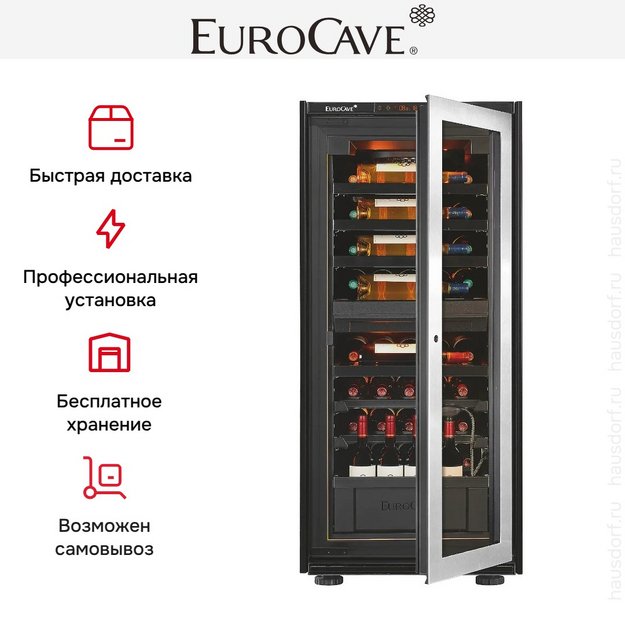 Встраиваемый двухтемпературный винный шкаф EuroCave D-INSP-M I-090020-M (preview 5)