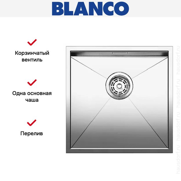 Мойка Blanco Zerox 400-IF/N нержавеющая сталь (preview 6)