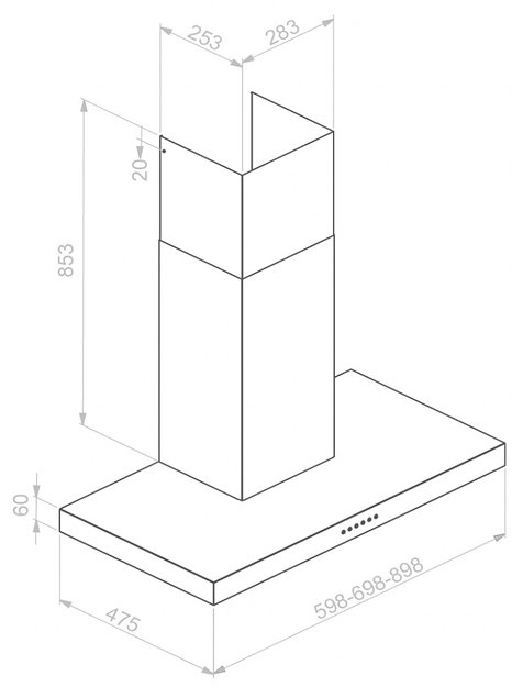 Вытяжка Pando P-823N/90 IX V.850 ECO SEC PLUS (preview 2)