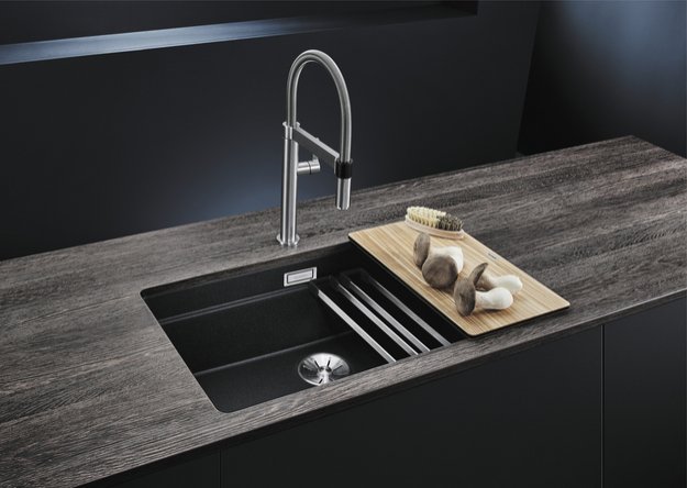Мойка Blanco Etagon 700-U Silgranit черный клапан-автомат InFino 525891 (preview 4)